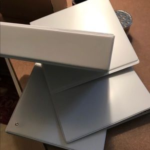 4 brand new 3 ring binders & 4 brand new notebooks